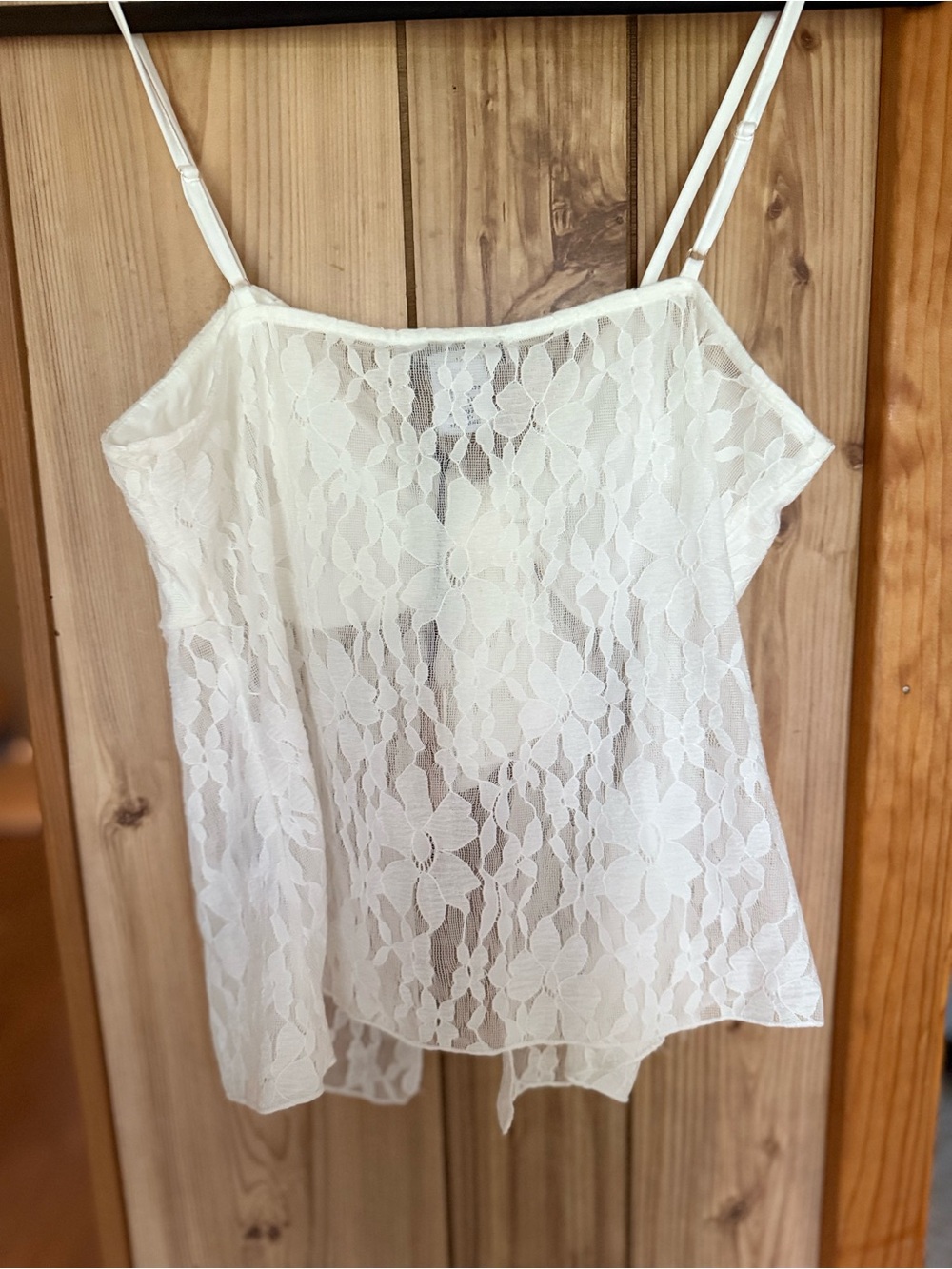 Sincerely Jules Ivory Floral Lace Cami with Tie Detail - Picture 2 of 3